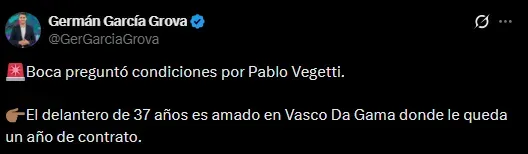 Pablo Vegetti objetivo de Boca Juniors (Foto: X).