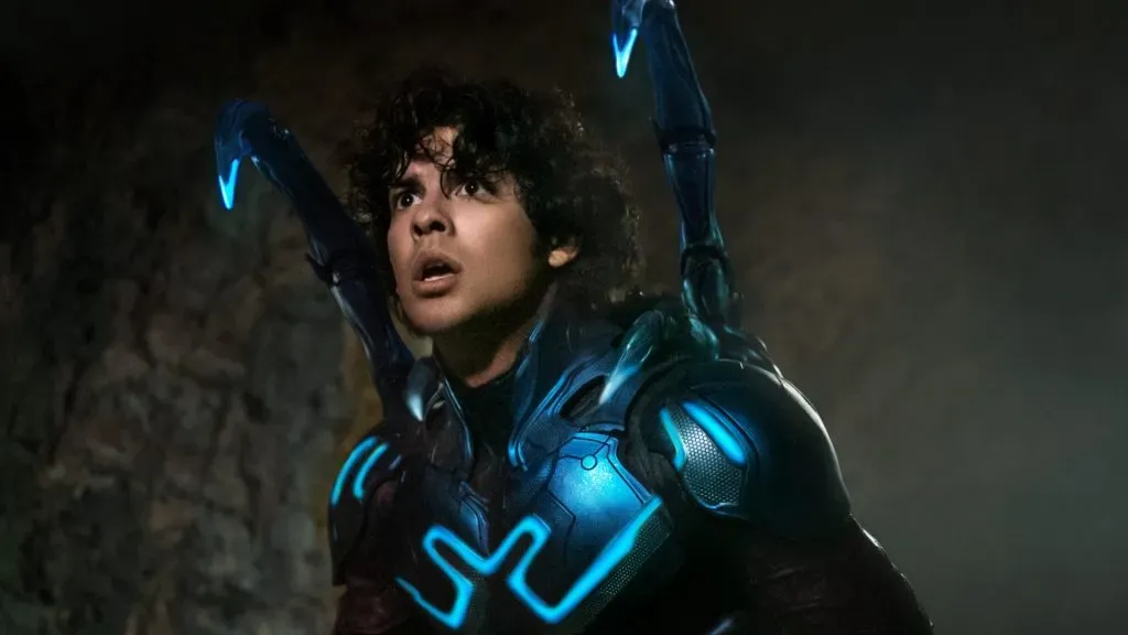 Xolo Maridueña in Blue Beetle.