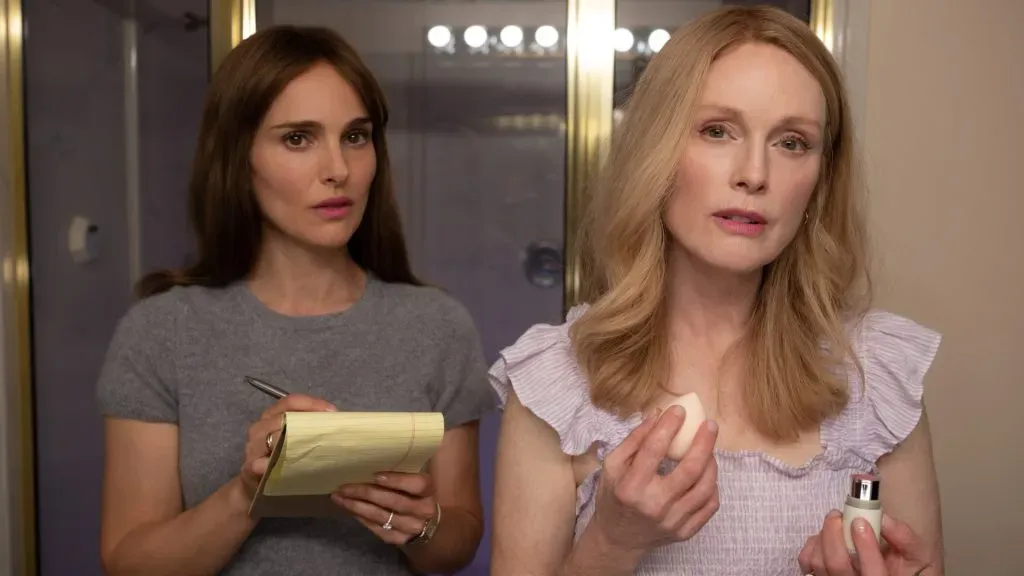 Julianne Moore and Natalie Portman in May December. (Source: IMDb)