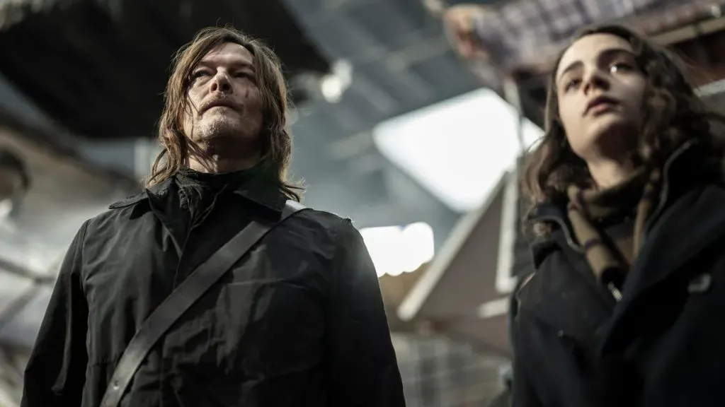 Norman Reedus and Louis Puech Scigliuzzi in The Walking Dead: Daryl Dixon. (Source: IMDb)