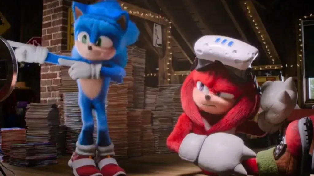 Ben Schwartz and Idris Elba in Knuckles. (Source: @DiscussingFilm)