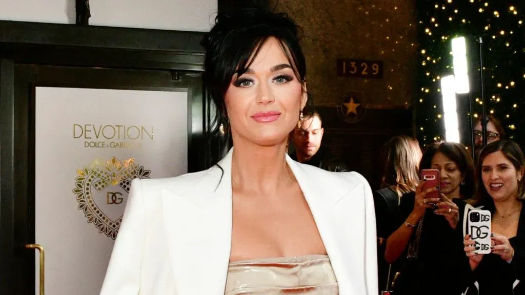 Katy Perry celebrates the launch of Dolce & Gabbana Devotion at Macy’s Herald Square on November 10, 2023. (Source: Eugene Gologursky/Getty Images for Macy’s Inc.)