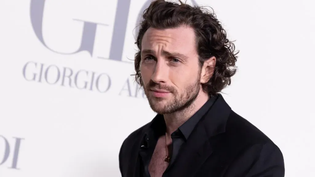 Aaron Taylor-Johnson attends the Madrid photocall for “ACQUA DI GIO” By Giorgio Armani. (Source: Aldara Zarraoa/Getty Images)