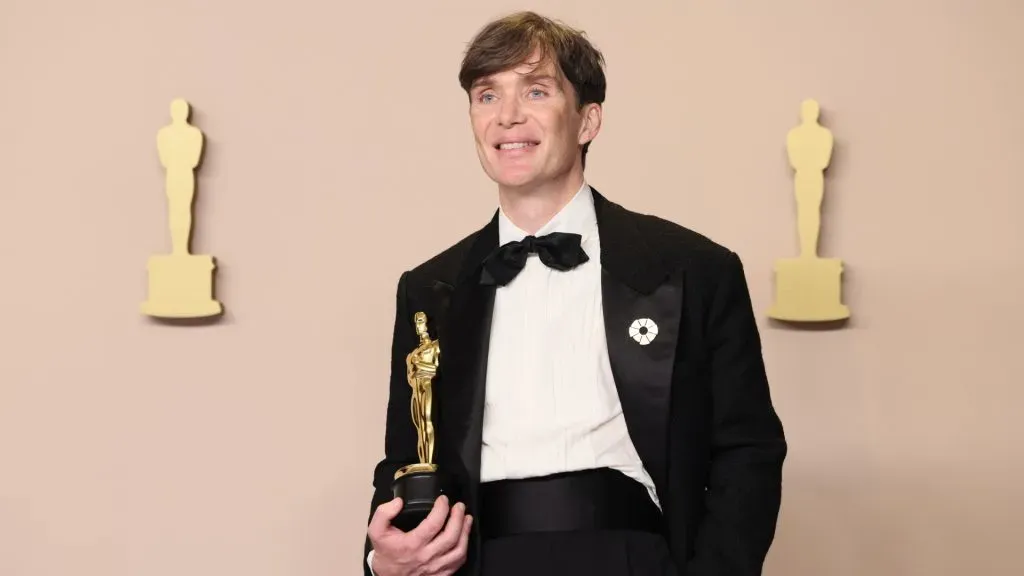 Cillian Murphy, winner of the Best Actor in a Leading Role award for ‘Oppenheimer’ poses in the press room during the 96th Annual Academy Awards. (Source: Rodin Eckenroth/Getty Images)