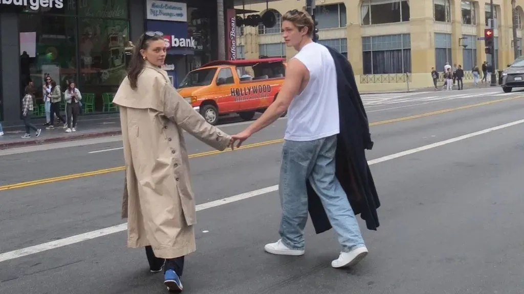 Harriet Herbig-Matten and Damian Hardung in LA. (Source: @damianhardung).