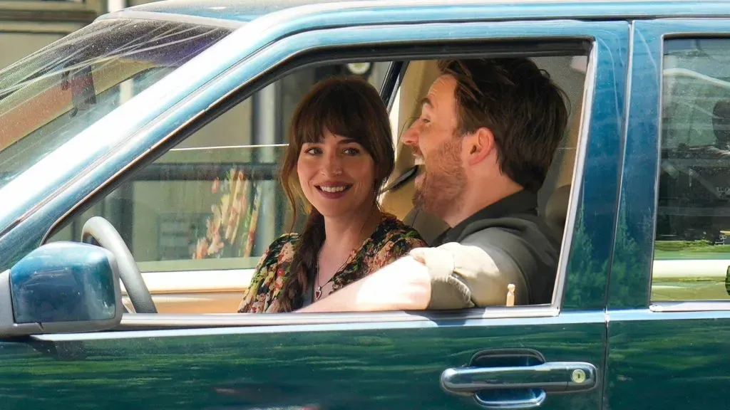 Chris Evans and Dakota Johnson in Materialists. (Source: IMDb)
