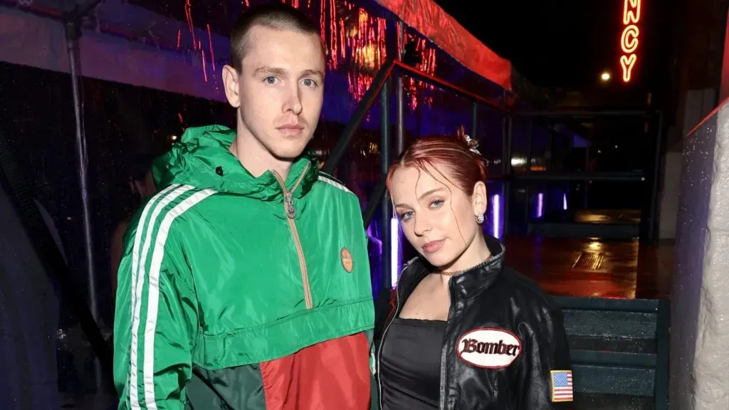 Harris Dickinson and Rose Gray attend as Gucci & Amy Sacco Celebrate Bungalow Gucci In Honor Of The New Meatpacking Boutique in 2023. (Source: Jamie McCarthy/Getty Images for Gucci)