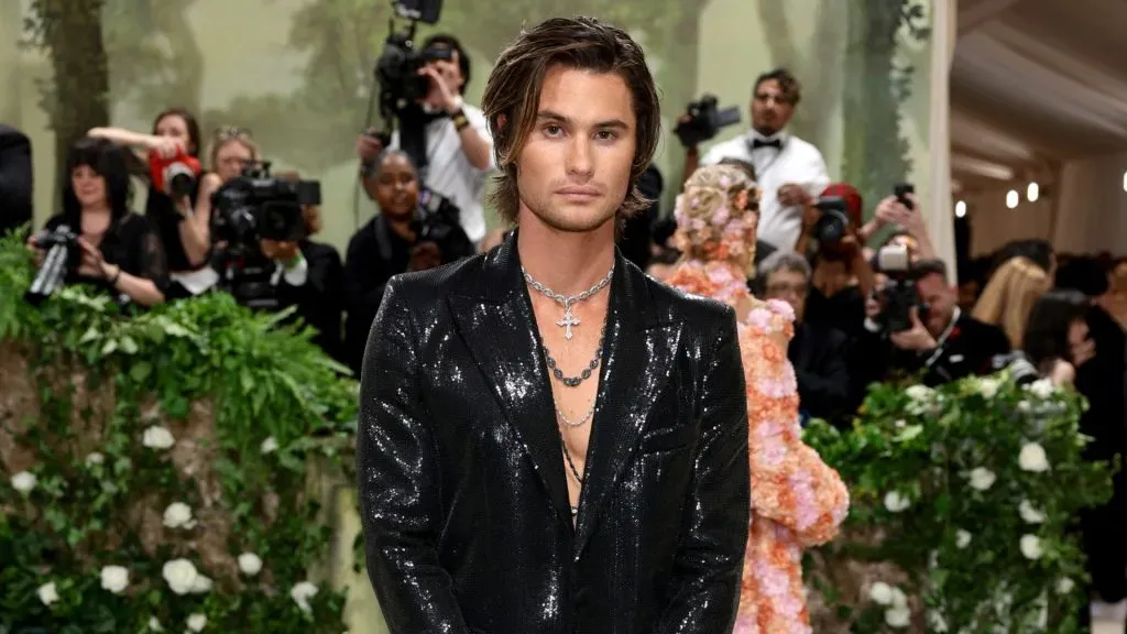 Chase Stokes attends The 2024 Met Gala Celebrating “Sleeping Beauties: Reawakening Fashion”. (Source: Dimitrios Kambouris/Getty Images for The Met Museum/Vogue)