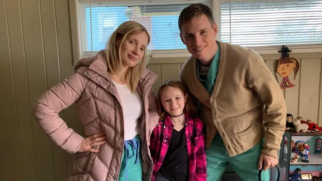 Jessica Chastain, Alix West Lefler and Eddie Redmayne