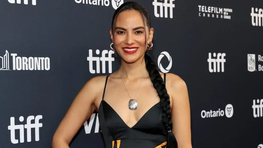 Jessica Matten attends Netflix’s “Rez Ball” world premiere during the Toronto International Film Festival at Royal Alexandra Theatre on September 08, 2024. (Source: Mat Hayward/Getty Images for Netflix)