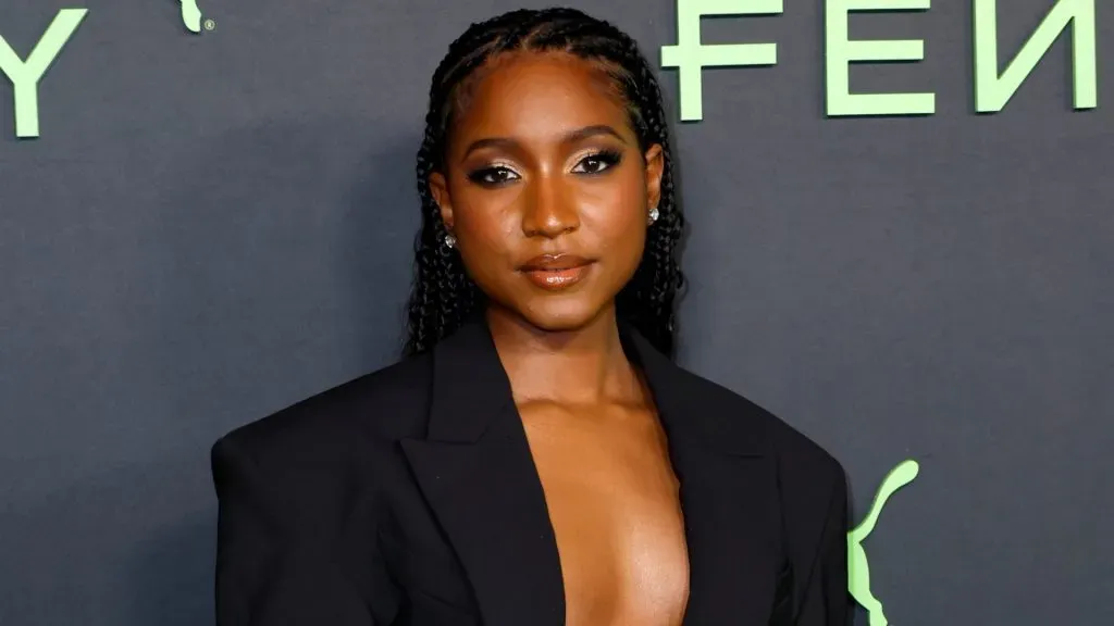 Carlacia Grant attends the FENTY x PUMA Sneaker Launch Party at NeueHouse Los Angeles on December 18, 2023. (Source: Frazer Harrison/Getty Images)