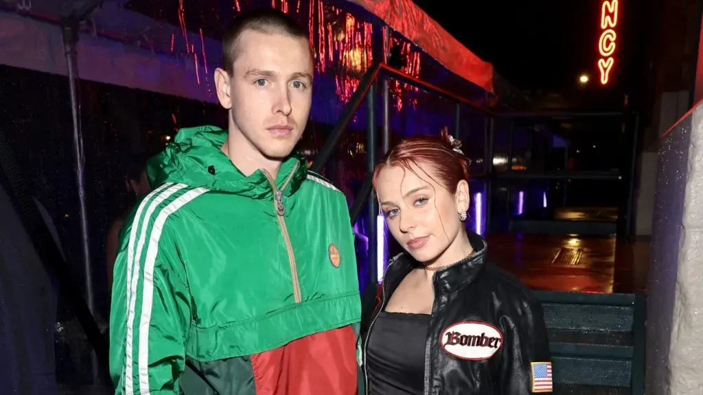 Harris Dickinson and Rose Gray attend as Gucci & Amy Sacco Celebrate Bungalow Gucci In Honor Of The New Meatpacking Boutique on April 29, 2023. (Source: Jamie McCarthy/Getty Images for Gucci)