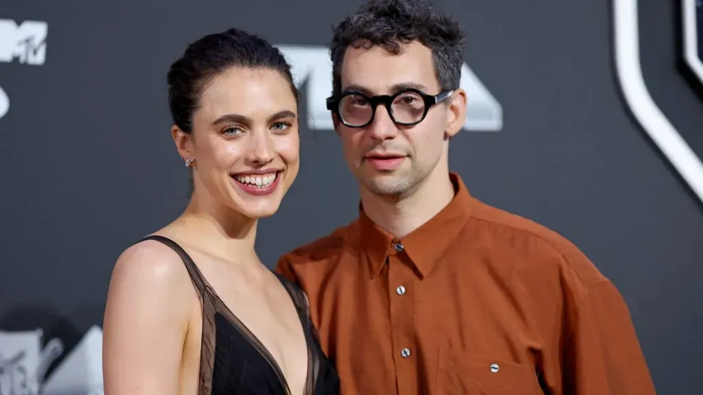 Margaret Qualley and Jack Antonoff attend the 2024 MTV Video Music Awards at UBS Arena on September 11. (Source: Mike Coppola/Getty Images for MTV)