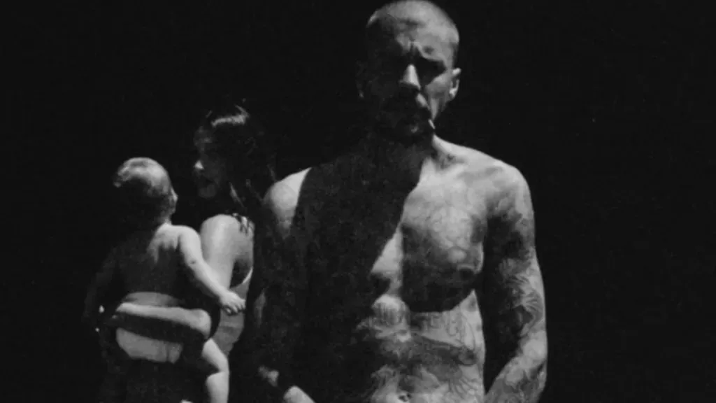 Hailey and Justin Bieber with their son Jack for the album ‘SWAG’