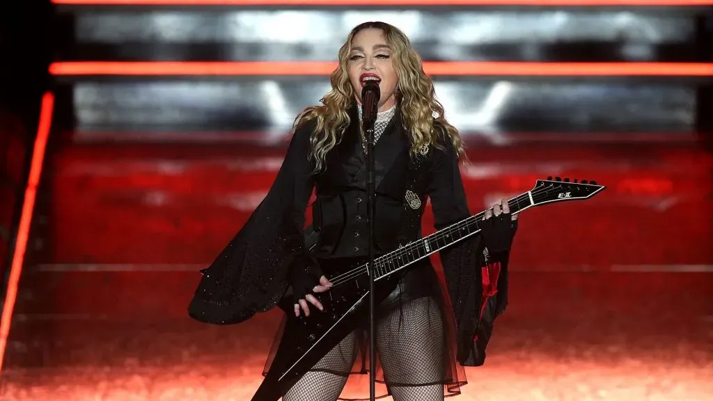 Madonna performs in concert at Rod Laver Arena on March 12, 2016 in Melbourne, Australia. (Photo by Graham Denholm/Getty Images)
