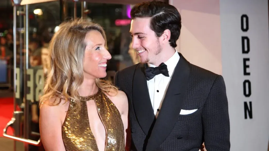 Aaron Johnson and Sam Taylor-Wood attend the closing gala premiere of Nowhere Boy. (Source: Fergus McDonald/Getty Images)