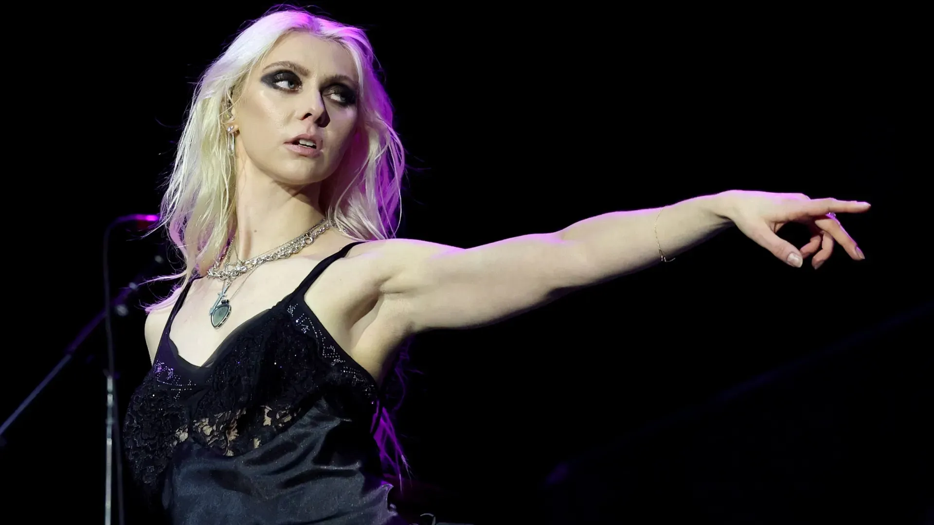 Taylor Momsen of The Pretty Reckless performs during a stop of the Power Up tour. (Source: Ethan Miller/Getty Images)