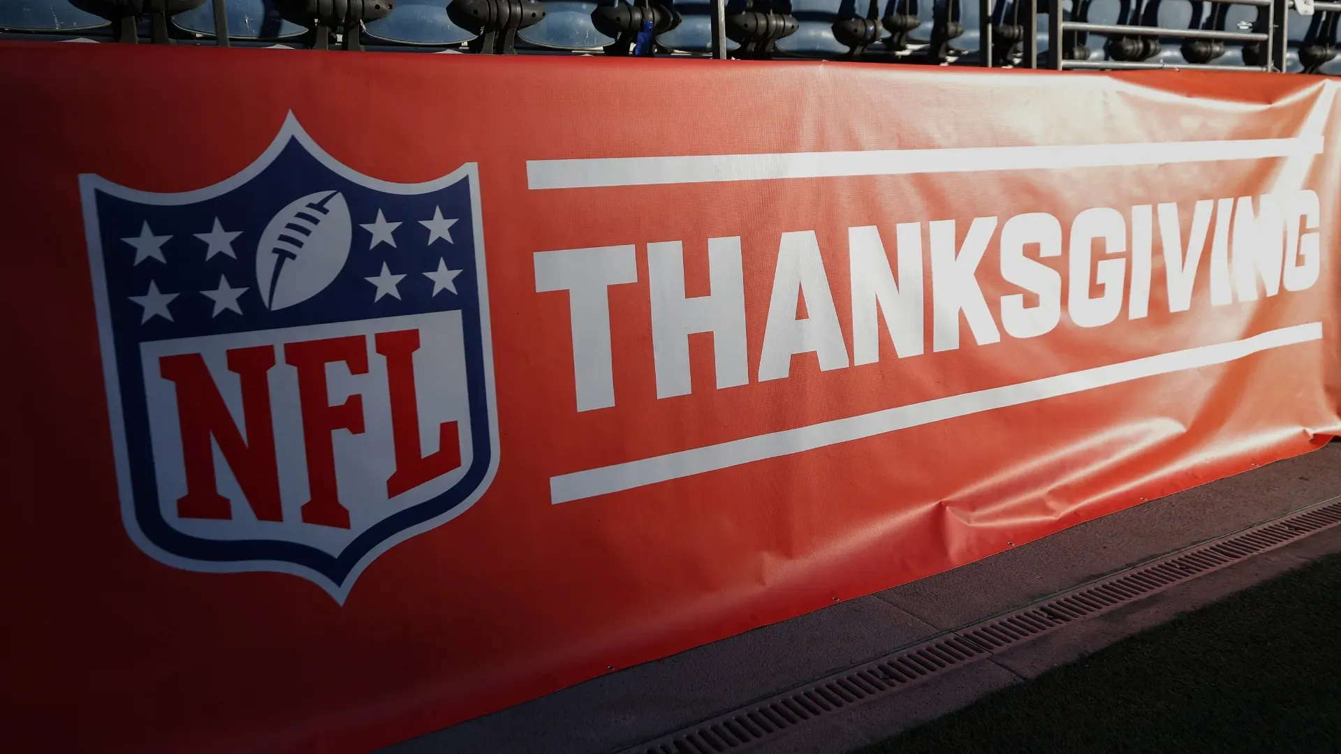 NFL Thanksgiving sign in 2023. (Source: Steph Chambers/Getty Images)