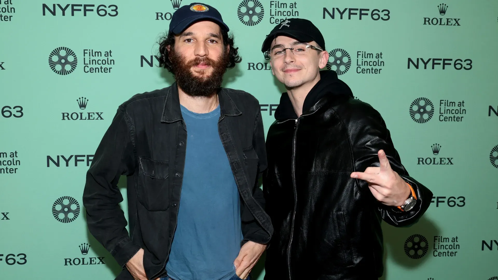 Josh Safdie and Timothée Chalamet attend the NYFF63 Secret Screening during the 63rd New York Film Festival at Alice Tully Hall, Lincoln Center on October 06, 2025 in New York City. (Photo by Dimitrios Kambouris/Getty Images for FLC)