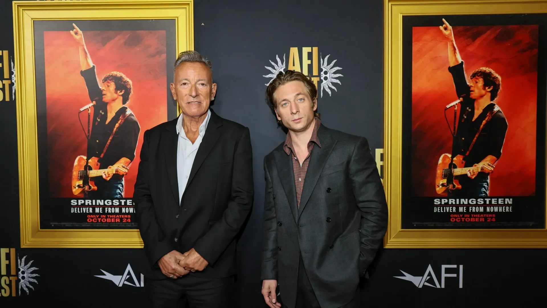 Bruce Springsteen and Jeremy Allen White at the premiere of Springsteen: Deliver Me From Nowhere (2025)