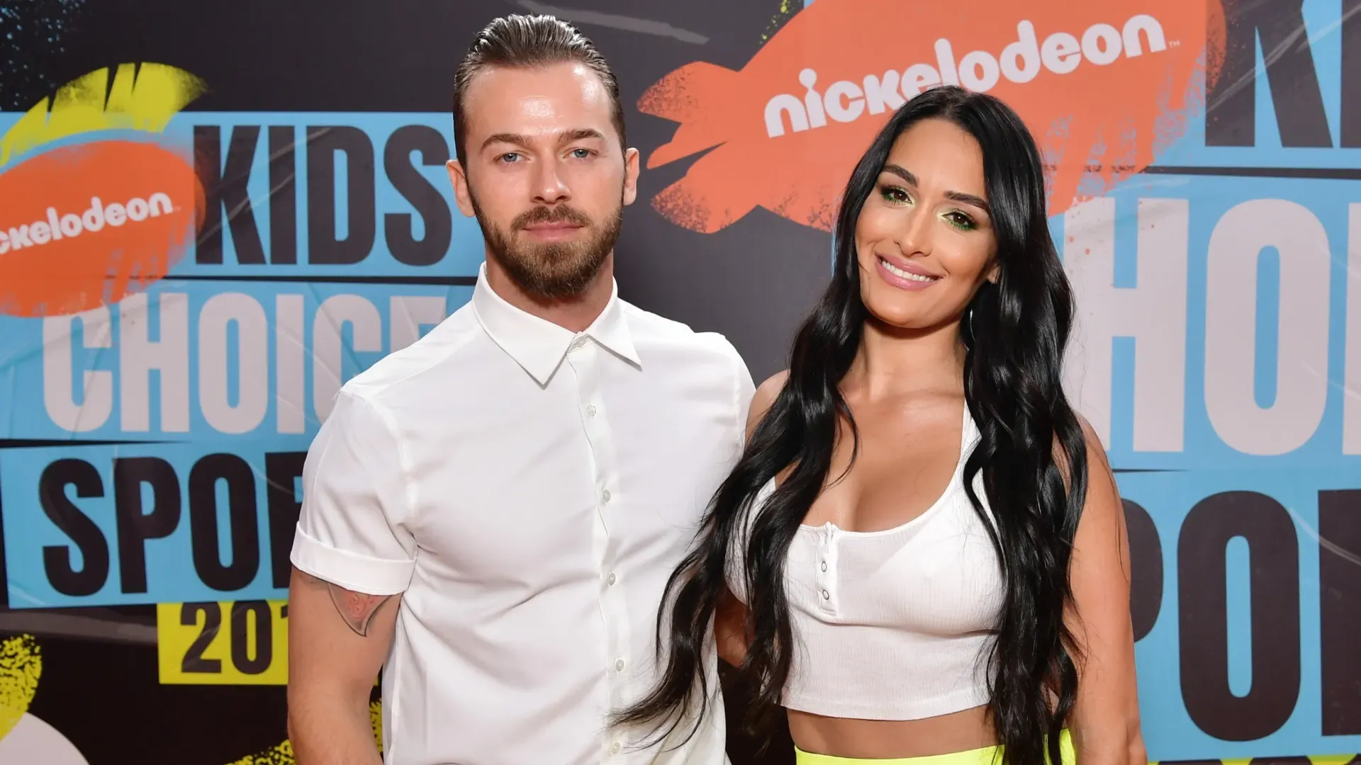 Artem Chigvintsev and Nikki Bella in 2019 (Source: Emma McIntyre/Getty Images)