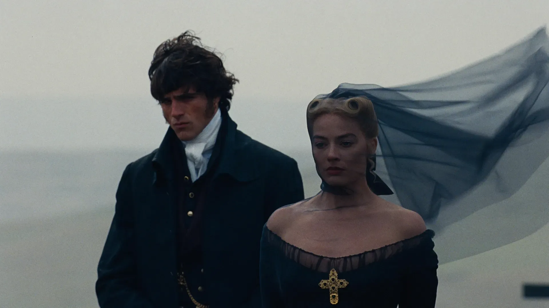Margot Robbie and Jacob Elordi in Wuthering Heights (Source: IMDb)
