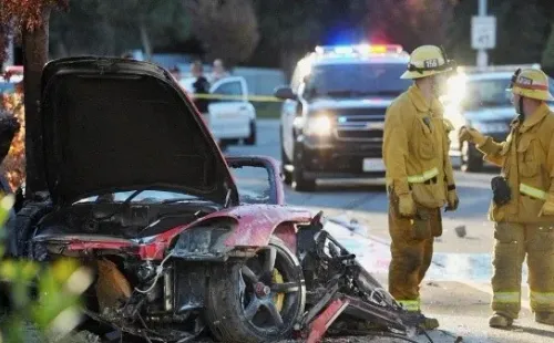 El accidente de auto que Paul Walker tuvo en noviembre de 2013.