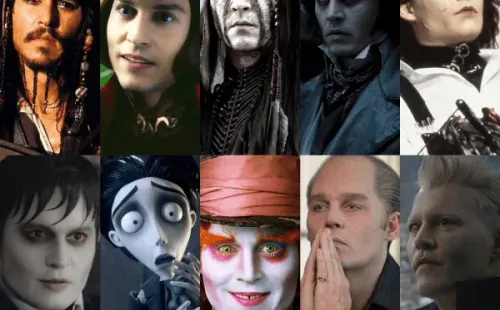 Johnny Depp y algunos de los personajes que interpretó. Foto: Twitter