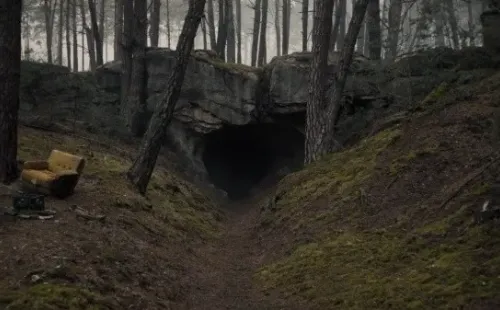 La cueva en la que ocurren extraños sucesos durante la serie ‘Dark’.