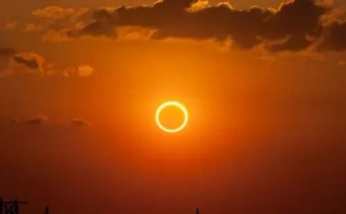 Así se vio el eclipse desde el Congo.