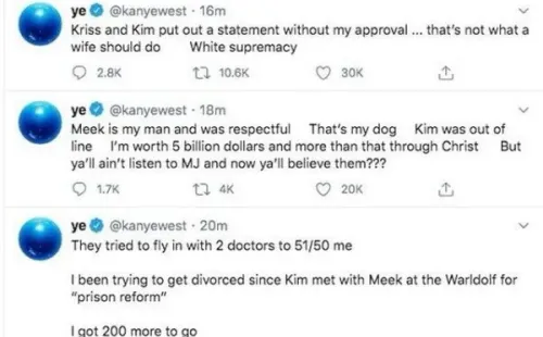 Los tuits de Kanye West que finalmente borró.