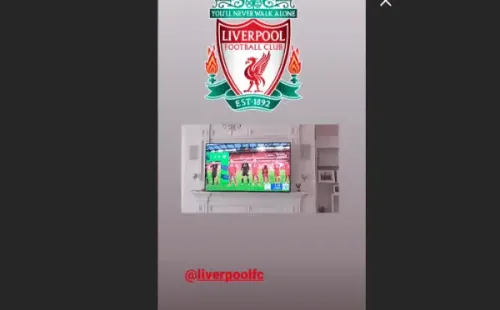 La publicación de Millie Bobby Brown apoyando al Liverpool.