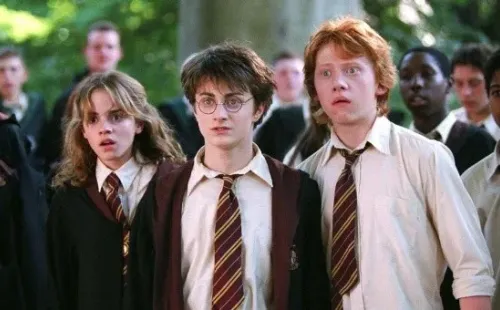 Emma Watson, Daniel Radcliffe y Rupert Grint, juntos haciendo ‘Harry Potter’.