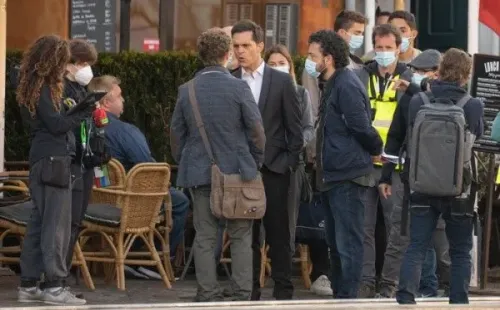 Berlín (Pedro Alonso), durante los rodajes de ‘La Casa de Papel’.