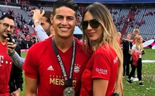 James Rodríguez, junto a Shannon de Lima.