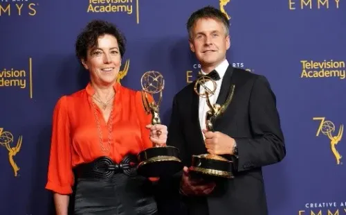 Nina Gold junto a Robert Sterne en 2018 (GETTY)