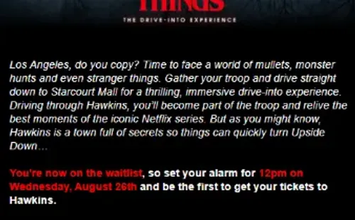 Stranger Things Drive-Into