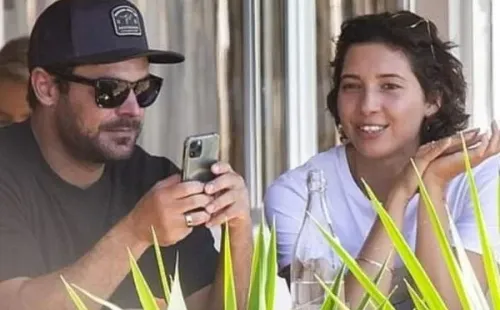 Zac Efron y su novia Vanessa Valladares.