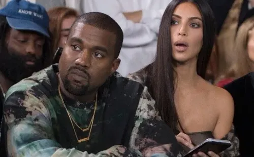 Kanye West y Kim Kardashian, juntos.