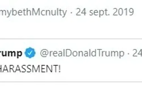 Tuit de Amybeth McNulty sobre Trump