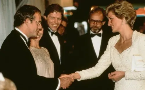 Princesa Diana con Christopher Lloyd (Doc Brown)
