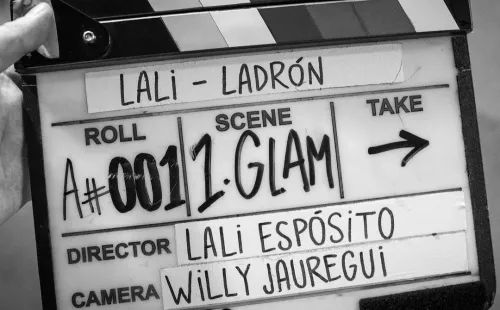 Fotografía compartida por Lali Espósito en pleno rodaje.