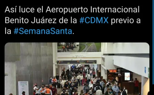 Así luce el aeropuerto Benito Juárez.