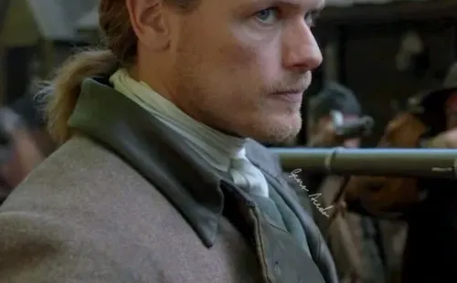 Sam Heughan empezó a usar peluca en las últimas temporadas. Foto: (IMDB)