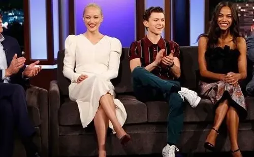 El elenco de Avengers con Jimmy Kimmel. Foto: (@tomholland2013)