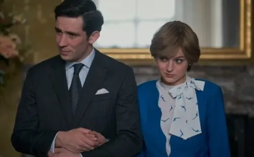 Lady Di y el Príncipe Carlos retratados en The Crown. Foto: (Netflix)