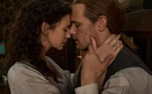 Caitriona Balfe y Sam Heughan en el fin del rodaje de la temporada 6. Foto: (Starz Play)