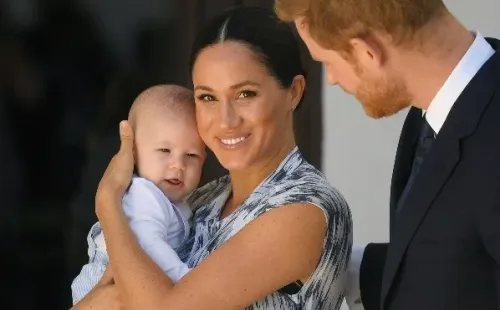 Los duques de Sussex y su primogénito, Archie. Foto: (Getty)