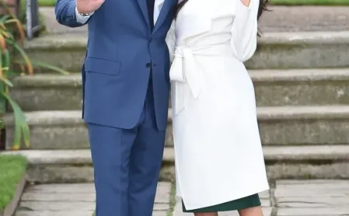 Meghan y Harry el día del anuncio de su compromiso. Foto: (Getty)