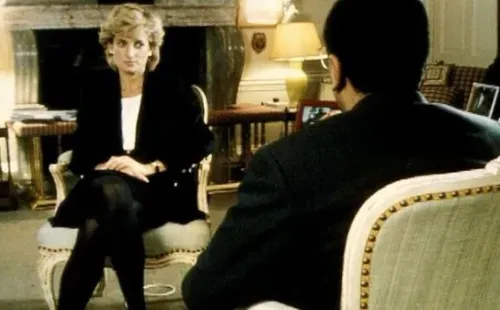 Diana de Gales durante su entrevista. Foto: (BBC)